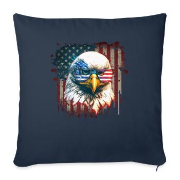 American Patriotic USA Design - Sofa pillowcase 17,3'' x 17,3'' (45 x 45 cm) - navy - Front