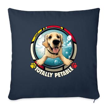 Dog Saying Golden Retriever Design - Sofa pillowcase 17,3'' x 17,3'' (45 x 45 cm) - navy - Front