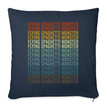 Fliegendes Spaghettimonster Fliegendes Spaghettimo - Sofakissenbezug 45 x 45 cm - Navy - Vorne