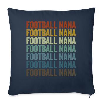 Soccer Grand-mère Joueur de soccer-Grand-père Grand-père - Housse de coussin décorative 45 x 45 cm - bleu marine - Devant