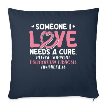 Support Pulmonary Fibrosis Lung Disease - Sofa pillowcase 17,3'' x 17,3'' (45 x 45 cm) - navy - Front
