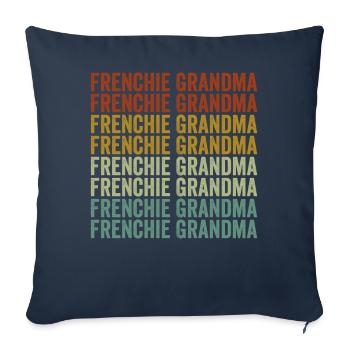 Frenchie Grandma Bulldog Lovers French Bull - Sofa pillowcase 17,3'' x 17,3'' (45 x 45 cm) - navy - Front
