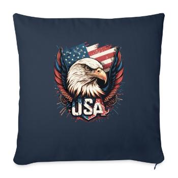 American Patriotic USA Design - Sofa pillowcase 17,3'' x 17,3'' (45 x 45 cm) - navy - Front