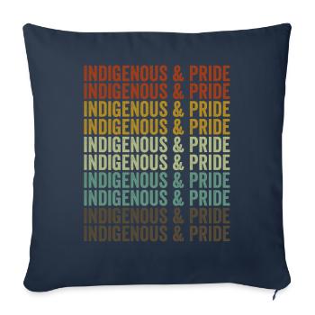 Native Americans and proud Native Americans - Sofa pillowcase 17,3'' x 17,3'' (45 x 45 cm) - navy - Front