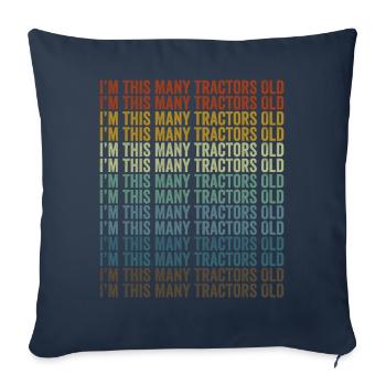 I am so many tractors old tractor farm truc - Sofa pillowcase 17,3'' x 17,3'' (45 x 45 cm) - navy - Front