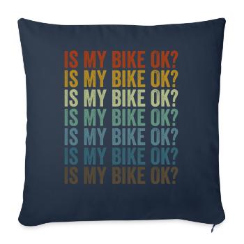 Est-ce que mon vélo va bien? VTT VTT-Lie - Housse de coussin décorative 45 x 45 cm - bleu marine - Devant