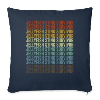 Survivant du point de méduse Survivant du point de méduse - Housse de coussin décorative 45 x 45 cm - bleu marine - Devant