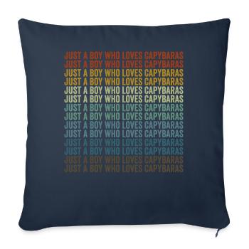 Just a boy who loves capybaras Capybara - Sofa pillowcase 17,3'' x 17,3'' (45 x 45 cm) - navy - Front