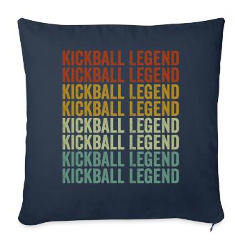 Kickball Legend Kickball Joueur - Housse de coussin décorative 45 x 45 cm - bleu marine - Devant