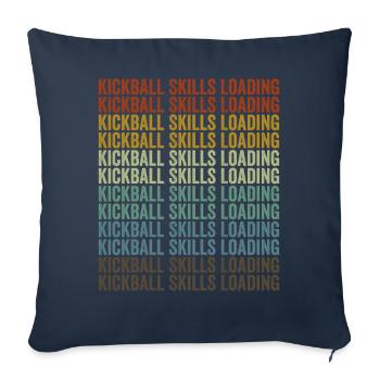 Compétences de kickball Chargement des joueurs de kickball - Housse de coussin décorative 45 x 45 cm - bleu marine - Devant