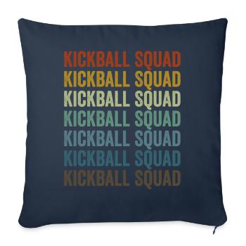 Kickball Squad Kickball Player - Housse de coussin décorative 45 x 45 cm - bleu marine - Devant