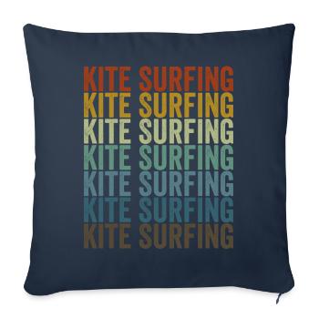 Kitesurfing Kitesurfer Kitesurfing Kiteboarding - Sofa pillowcase 17,3'' x 17,3'' (45 x 45 cm) - navy - Front