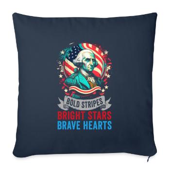 American Patriotic USA Design - Sofa pillowcase 17,3'' x 17,3'' (45 x 45 cm) - navy - Front