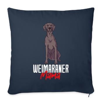 Weimaraner - Housse de coussin décorative 45 x 45 cm - bleu marine - Devant
