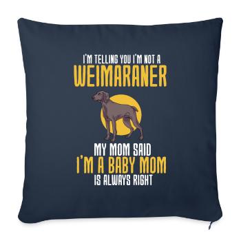 Weimaraner - Housse de coussin décorative 45 x 45 cm - bleu marine - Devant