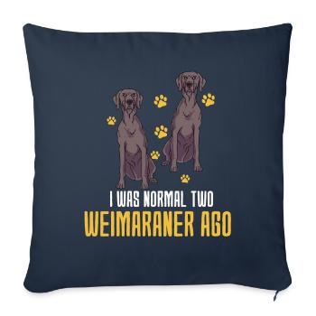 Weimaraner - Housse de coussin décorative 45 x 45 cm - bleu marine - Devant