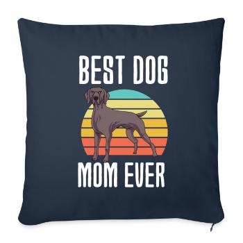 Weimaraner - Housse de coussin décorative 45 x 45 cm - bleu marine - Devant