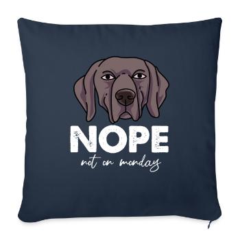 Weimaraner - Housse de coussin décorative 45 x 45 cm - bleu marine - Devant