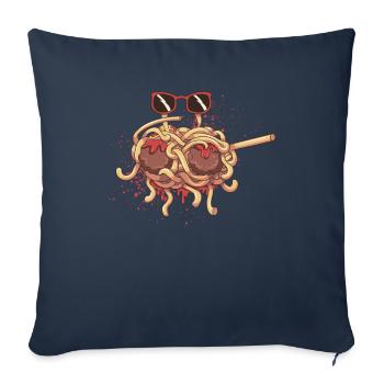 Dabbing Flying Spaghetti Monster Pastafari - Housse de coussin décorative 45 x 45 cm - bleu marine - Devant