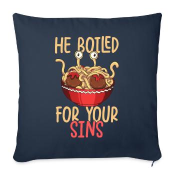 The Flying Spaghetti Monster - Sofa pillowcase 17,3'' x 17,3'' (45 x 45 cm) - navy - Front