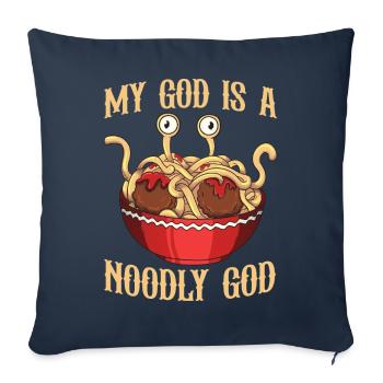 Flying Spaghetti Monster FSM - Sofa pillowcase 17,3'' x 17,3'' (45 x 45 cm) - navy - Front