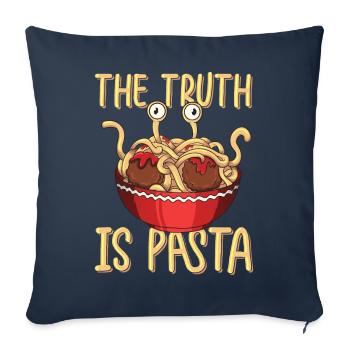 Flying Spaghetti Monster FSM - Sofa pillowcase 17,3'' x 17,3'' (45 x 45 cm) - navy - Front