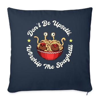 The Flying Spaghetti Monster - Sofa pillowcase 17,3'' x 17,3'' (45 x 45 cm) - navy - Front