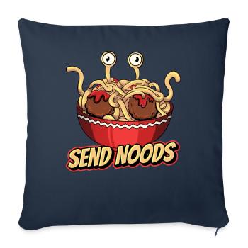 Fliegendes Spaghettimonster Pastafarian Pastafari - Sofakissenbezug 45 x 45 cm - Navy - Vorne