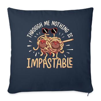 fliegende Spaghettimonster Pastafarian - Sofakissenbezug 45 x 45 cm - Navy - Vorne
