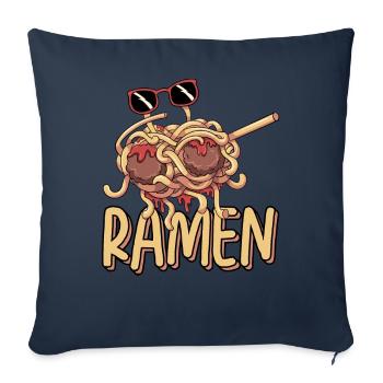 Tupfende fliegende Spaghettimonster Pastafarian - Sofakissenbezug 45 x 45 cm - Navy - Vorne