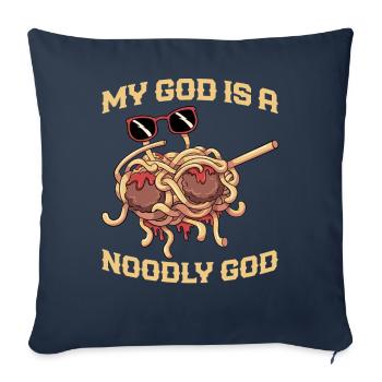 Dab Flying Spaghetti Monster - Housse de coussin décorative 45 x 45 cm - bleu marine - Devant