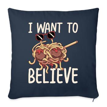 Dab Flying Spaghetti Monster - Housse de coussin décorative 45 x 45 cm - bleu marine - Devant