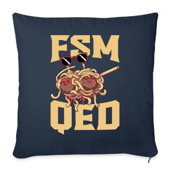 Tupfende fliegende Spaghettimonster Pastafarian - Sofakissenbezug 45 x 45 cm - Navy - Vorne