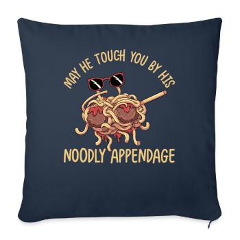 Dabbing Flying Spaghetti Monsters Pastafarian - Housse de coussin décorative 45 x 45 cm - bleu marine - Devant