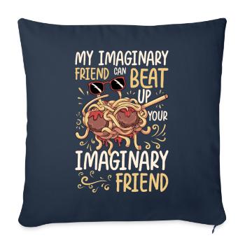 Tupfende fliegende Spaghettimonster Pastafarian - Sofakissenbezug 45 x 45 cm - Navy - Vorne