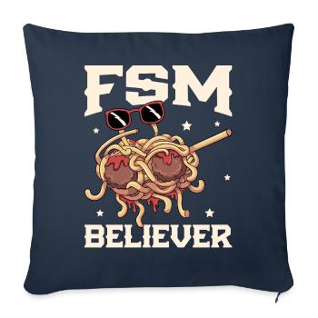 Tupfende fliegende Spaghettimonster Pastafarian - Sofakissenbezug 45 x 45 cm - Navy - Vorne