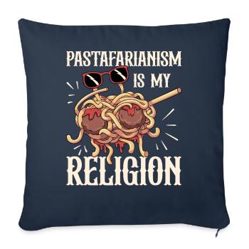 Tupfende fliegende Spaghettimonster Pastafarian - Sofakissenbezug 45 x 45 cm - Navy - Vorne
