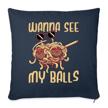 Dab Flying Spaghetti Monster - Housse de coussin décorative 45 x 45 cm - bleu marine - Devant