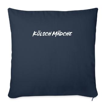 Kostüm für Damen - Kölsch Mädche Karneval Fasching - Sofakissenbezug 45 x 45 cm - Navy - Vorne