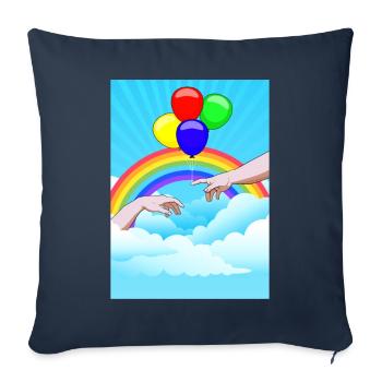Clowncore Aesthetic Creation Of Adam Balloons - Sofa pillowcase 17,3'' x 17,3'' (45 x 45 cm) - navy - Front