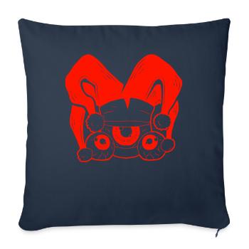 Clowncore Aesthetic Weirdcore Eyeballs - Sofa pillowcase 17,3'' x 17,3'' (45 x 45 cm) - navy - Front