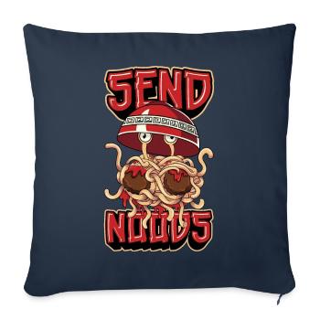 Fliegendes Spaghettimonster Pastafarian Pastafari - Sofakissenbezug 45 x 45 cm - Navy - Vorne