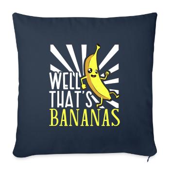 Eh bien, c’est les bananes - Banane - Housse de coussin décorative 45 x 45 cm - bleu marine - Devant