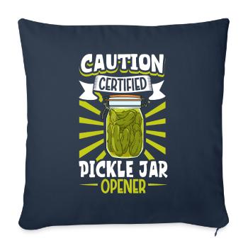 Certified Cucumber Jar Opener - Cucumbers - Sofa pillowcase 17,3'' x 17,3'' (45 x 45 cm) - navy - Front
