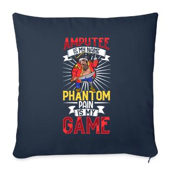 Amputee is my name - Leg prosthesis - Sofa pillowcase 17,3'' x 17,3'' (45 x 45 cm) - navy - Front