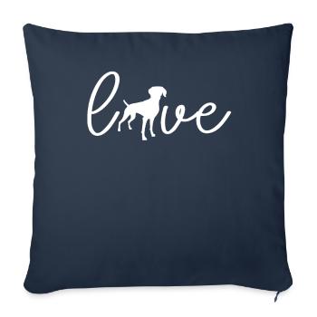 Weimaraner - Housse de coussin décorative 45 x 45 cm - bleu marine - Devant