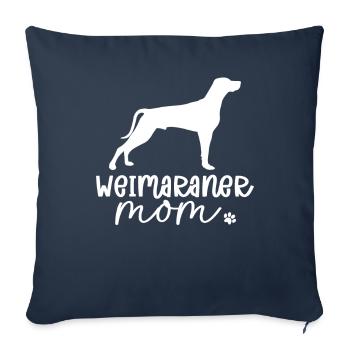 Weimaraner - Housse de coussin décorative 45 x 45 cm - bleu marine - Devant