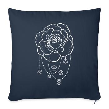 Bohemian Aesthetic Rose - Sofa pillowcase 17,3'' x 17,3'' (45 x 45 cm) - navy - Front