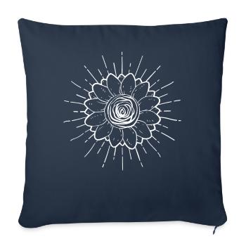Bohemian Aesthetic Sunflower - Sofa pillowcase 17,3'' x 17,3'' (45 x 45 cm) - navy - Front