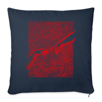 Art Academia Création Esthétique D’Adam - Housse de coussin décorative 45 x 45 cm - bleu marine - Devant